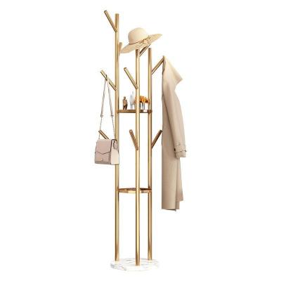 China Hotel Room .living Room.Bedroom.entryway High cost performance Hats Scarves and Handbags Rack American Style Metal Iron Freestanding Floor Clothing Garment Coat Rack for sale