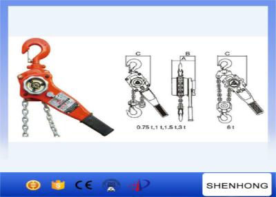 China 6 Ton Manual Lifting Equipment Chain Lever Block With 1.5M  Standard Chain for sale