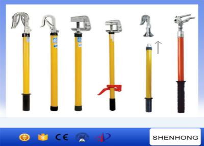 China 220KV Overhead Line Construction Tools Retractable Fiberglass Telescoping Hot Stick for sale