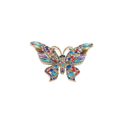 China Customized Design Butterfly Shape Shoe Decoration Colorful Stone Acrylic Rhinestone Shoe Decoration For Lady Shoes Accessories for sale