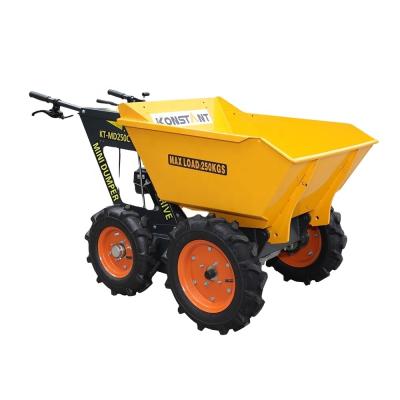 China Farms 250KG Loading Capacity Wheel Barrow Gasoline Engine Power Reliable Wheel Barrow, 4X4 Mini Dumper for sale