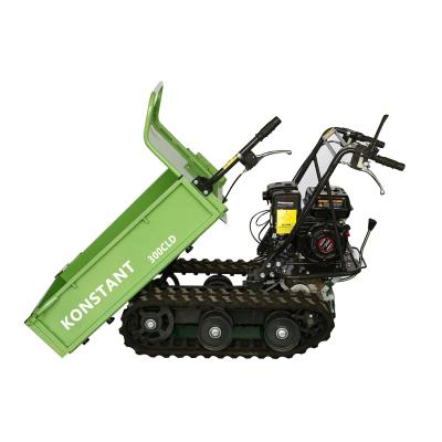 China Building Material Stores CE Approved 300kg Mini Track Dumper Crawler Dumper Garden Dumper Power Off-Road Small Utility Wheelbarrow for sale