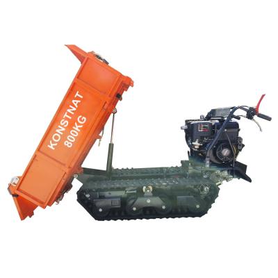 China KONSTANT KT-MD800C Mini Farms Track Dumper 6F+2R Dumper Crawler Hydraulic Unloading Mini Track Dumper For All Terrain Use for sale