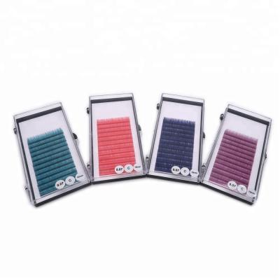 China 0.05 0.07 Individual Colored Lashes Cocktail Soft Natural Volume Lashes for sale