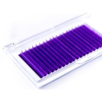 China Comfortable 3D Colored Lash Extensions Multi - Layered Individual Permanent Lashes for sale