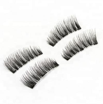 China Two Magnetic Fake Lashes 1.5cm Length Professional Magnetic Mink Fur Eyelashes for sale