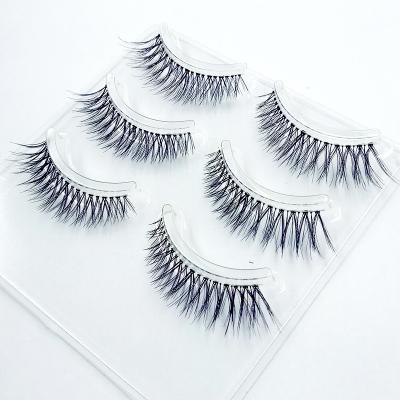 China Long Thick Natural Looking False Eyelashes Black Crisscross 3d Mink Fur Lashes for sale