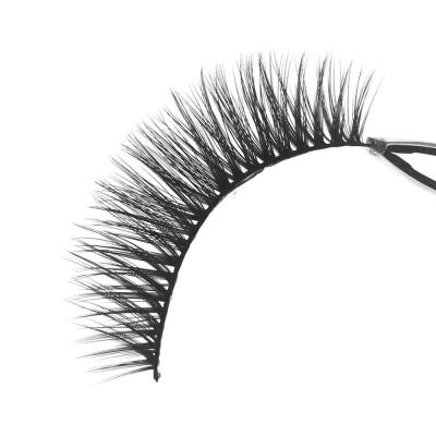 China Premium Faux Mink Lashes Handmade Black 3d Silk Eyelashes Oem Packaging for sale