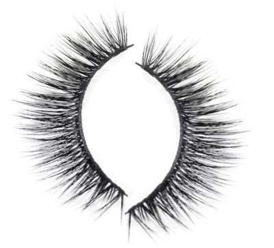 China Soft Silk Faux Mink Lashes Pbt Fiber Synthetic Thick False Mink Eyelashes for sale