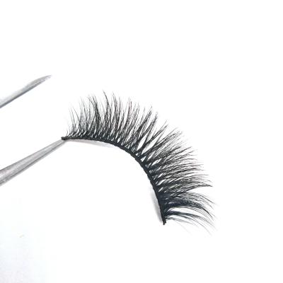 China Custom 3d Mink Fur Real Hair False Eyelashes Criss - Cross Style Easy Apply for sale