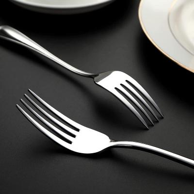 China Sustainable Custom Korean Stainless Steel Fruit Forks Restaurant Kitchen Dessert Salad Cake Set Short Silver Fork for sale