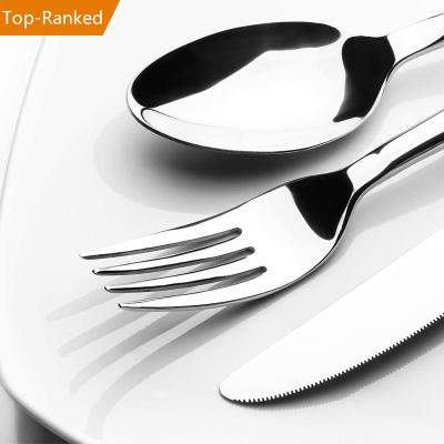 China Durable Stainless Steel Cutlery Sets Travel Serving Cutlery Flatware Stock Heavy Duty Home Set for sale