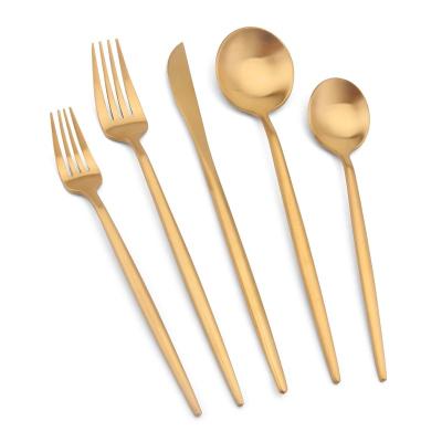 China Viable Hot Sale Sets of Coffret Couverts Dor s Cutlery Knife and Fork Flatware for sale