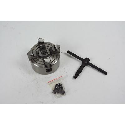 China 4 Jaw Lathe Chuck 80mm K72- 80 Independent Safety Chuck Key 3pcs Mounting Bolt for sale