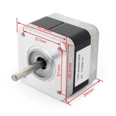 China Nema17 Stepper Motor 34mm + 1M Cable 2 Phase 0.95A 2.4kg.Cm For CNC 3D Printer for sale