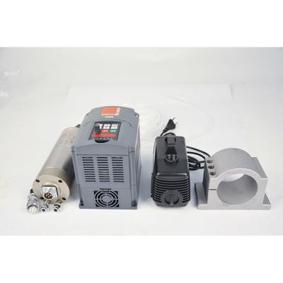 Chine US Stock 2.2KW Kit de fuseau refroidi à l'eau ER20 24000rpm Avec 2.2KW VFD Inverteur 80mm pinceau à vendre