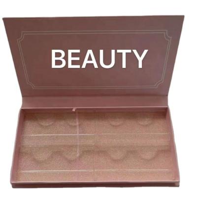 China Recyclable Whole Sale Custom Logo Eyelash Packaging Magnetic Pink Paper Box for sale