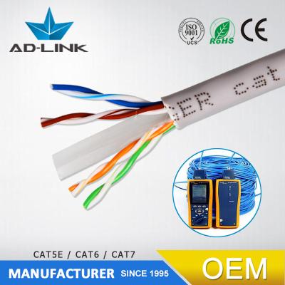 China Telecommunication/CCTV/Computer PVC Jacket 305M/box CMR 23AWG CAT6 UTP Cable Labels for sale