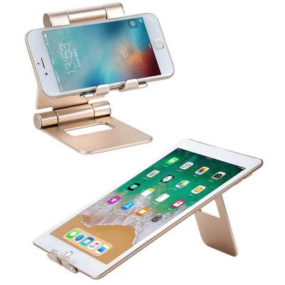 China Free Shipping Adjustable Universal Foldable Desktop Aluminum Phone Stand Portable Cell Phone Holder Stand for sale