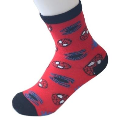 China Antibacterial Kid Spider-Man Wonder Socks for sale