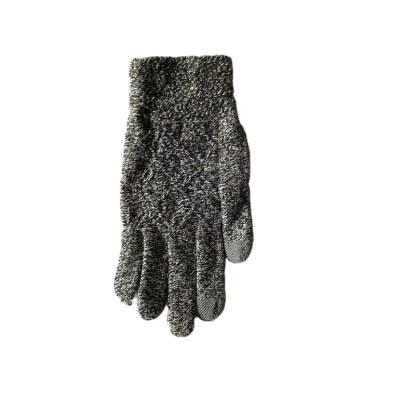 China Magic Jacquard Winter Gloves Touch Screen Women Men Warm To Stretch Knitted Acrylic Mittens Gloves for sale