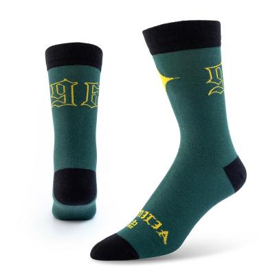 China High quality factory business dress logo LOW MOQ OEM crew cotton sock manufacturing factory colorful custom wholesale antibacterial men socks for sale