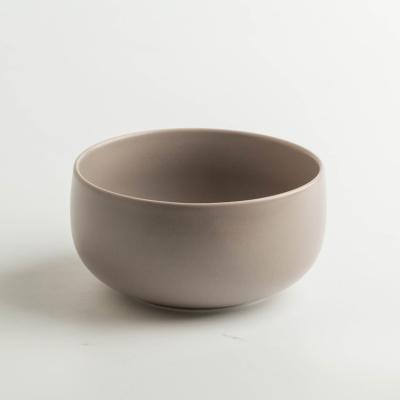 China Disposable Ware Matte Glazed Round Shape Cheap Ceramic Soup Bowl for sale