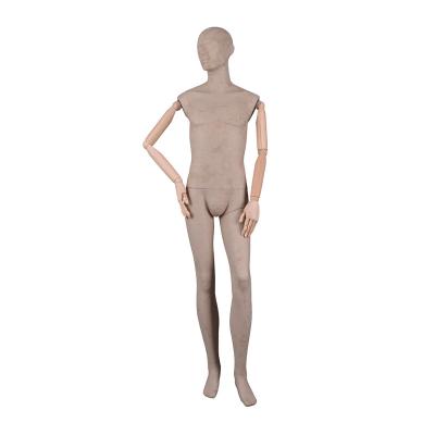 China Other Factory Professional Mannequin Cloth Mannequin Movable Wooden Covered Cloth Covered Brand Clothing Store Dummy for sale