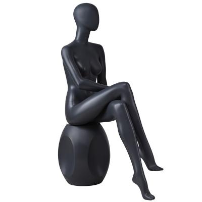 China Window mannequin disply props full body female human body window ladies clothing mannequinmatte fiberglass egg resting head mannequin for sale