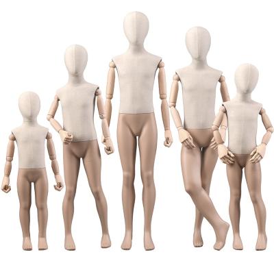 China Customized window children clothing model ABS full body environmental protection child mannequin upper body disply high-end mannequin with wood for sale