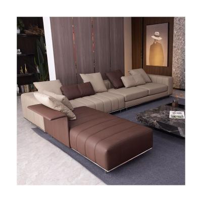 China Leather Modern Piano Key Sofa Modular Modern Living Room Furniture L Shape Piano Key Sofa for sale