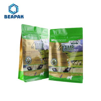 China Barrier Customize Aluminum Foil Ziplock Resealable Bottom Gusset Dog Food Packaging Cat Plastic Bag 2kg for sale