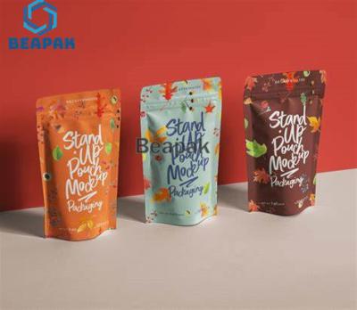 China Digital Barrier Printing Soft Touch Bag Food Stand Up Bag Packaging Mylar Pouch With Zipper for sale