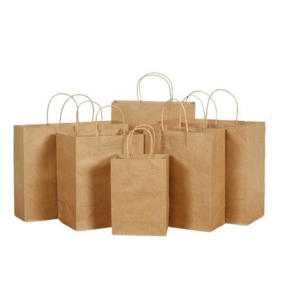 China Recyclable Wholeasle Supermarket Kraft Paper Shopping Bag , Grocery Bag With Your Own Logo for sale