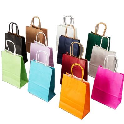 China Handmade wholesale cheap custom take away food bag fashion shopping bag brown kraft paper bags for sale