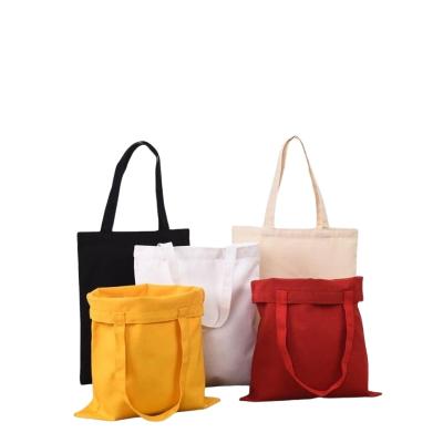 China Recyclable Factory Wholesale White Cotton Canvas Bag , Cotton Canvas Shoulder Bag With Zipper for sale