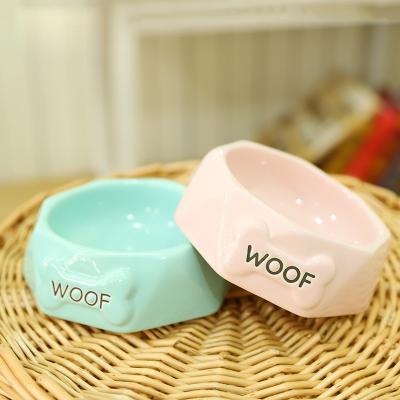 China Creative Small Animals 15.5cm Cat Supplies Ceramic Bowl Pet Bowl Dog Basin New Ceramic Pet Bowl for sale