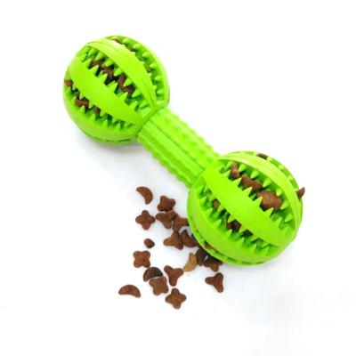 China Disjoint border e-commerce pet dog toy dog ​​bite dumbbell foreign trade watermelon resistant ball rubber trumpet for sale