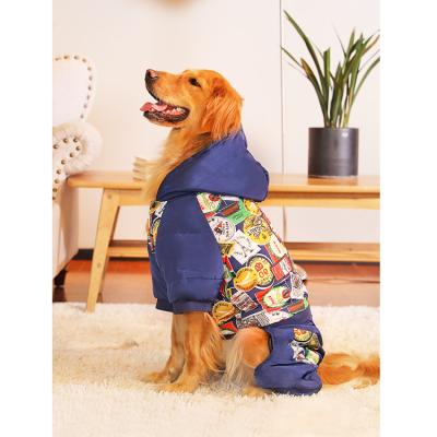 China LEISURE autumn and winter clothes dog pet clothes printed casual fashion cotton coat dog clothes for sale