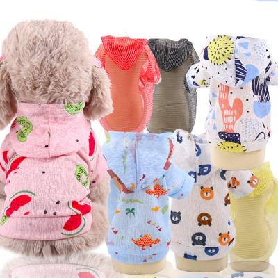 China Breathable Stocked Cat and Dog Clothes Sunscreen Vest Pet Ensures Small and Medium Dog Teddy Bear Hoodie Spring and Summer for sale