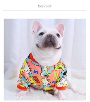 China Dog Clothes Cartoon Print Dog Coat Viable Cute Pet Clothes Warm Jacket In Autumn And Winter for sale