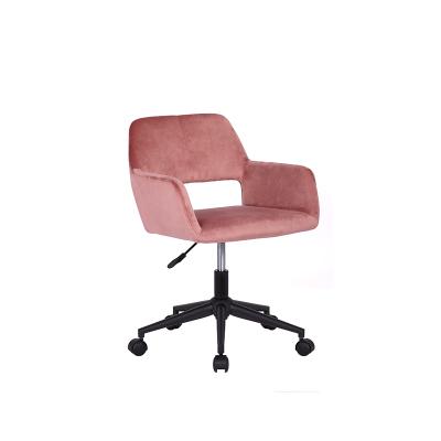 China Leisure Chair Home Office Chair With Back Modern Upholstered Mid Wheel Leisure Chairs Velvet Cushion For Bedroom Living Room Indoor Funiture for sale