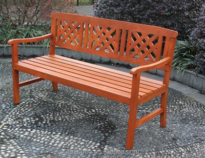 China Outdoor Modern Solid Wood 3 Seater Wood Garden Bench Patio Park Bench Porch Pathway Chair for sale