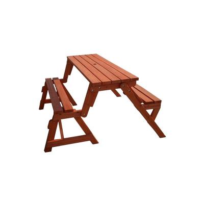 China Eco-Friendly Outdoor Modern Wooden Furniture Garden Picnic Table Garden Decoration Portable Camping Picnic Table and Bench Table Set for sale