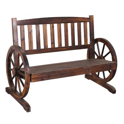 China Eco-friendly Patio Garden Bench Wooden Wheels Bench for sale