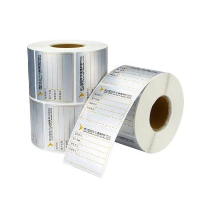 China Jinfeng produce waterproof Pvc Adhesive Stickers For Label Printed Thermal Transfer Polyester Silver sticker Blank Label Roll for sale