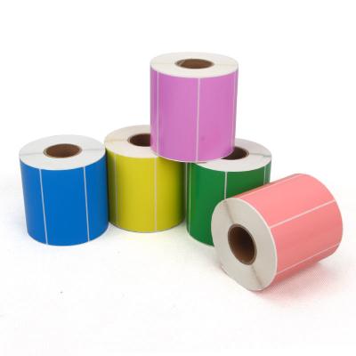 China Free sample customized color thermal label paper 50x25mm thermal food label 4