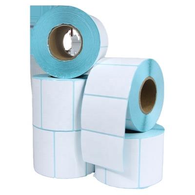 Κίνα popular good quality self-adhesive labels thermal sticker 60mm x 40 Bottom side blue color thermal προς πώληση