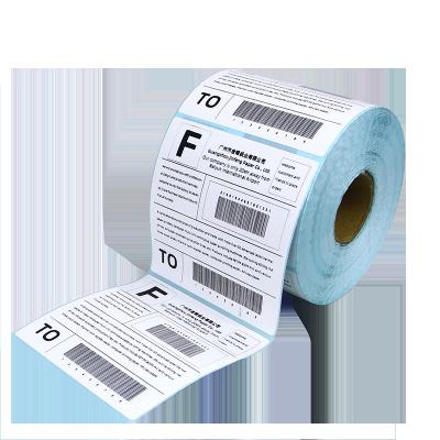 중국 Blank Shipping Barcode Label Direct Thermal Label Sticker Roll White Adhesive Sticker Die Cutting Accept Jin Feng 판매용