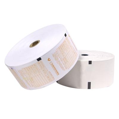 Cina 60gsm 65gsm 70gsm ATM jumbol thermal printing paper 80mm*150mm BPA free thermal paper roll in vendita